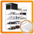 Schuhregal Schuhständer Schuhschrank Regal für 25 Paar Schuhe in weiß & schwarz