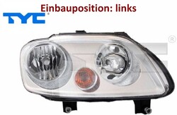 TYC 20-0760-05-2 Hauptscheinwerfer links Scheinwerfer Frontscheinwerfer für VW 