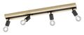 Deckenleuchte Deckenlampe Strahler Spot Holz Metall schwarz 4-flammig