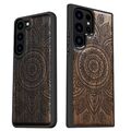 Holz-Handyhüllen für Samsung Galaxy S24 S23 Ultra S22 S21 Plus FE Note20 Mandala