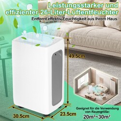 Luftentfeuchter Elektrisch Entfeuchter Lufttrockner mit Wassertank APP 16L/Tag