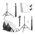 Walimex pro Octagon Softbox Fotostudio Set 45W LED Lampenstativ Hintergrund