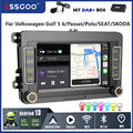 DAB+ 7'' Autoradio Android 13 Carplay Für VW Golf 5 6 Passat B6 Polo GPS Navi BT