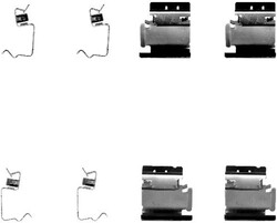 HELLA PAGID Zubehörsatz Scheibenbremsbelag 8DZ 355 202-661 für VW CRAFTER 30 50