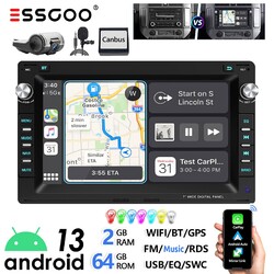CarPlay 64G Android 13 Autoradio GPS Navi DVR Für VW Polo 9N Golf 4 Passat B5 T5