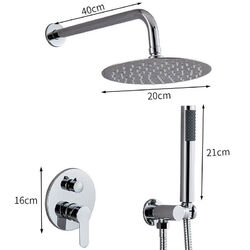 Unterputz Duscharmatur Set Duschsystem Regendusche Mischbatterie Brause mit iBox