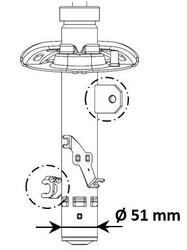 KYB 3338005 Stoßdämpfer für PEUGEOT