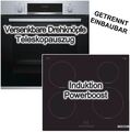 Herdset BOSCH Backofen EcoClean Auszug + Induktionskochfeld Booster autark 60cm