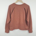 Nike Sweatshirt Damen Large Orange Cropped Boxy Oversized Streetwear Rückenfrei