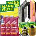 MANN INSPEKTIONSPAKET+MANNOL 5W-40 ÖL passend für1.3 JTD FIAT PUNTO 188 IDEA 350
