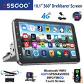 6+128GB Carplay Android 14 KAM+ Autoradio GPS Navi 1 DIN 360° Drehbar Bildschirm