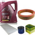 MANNOL 5 L 5W-30 Combi LL+MANN-FILTER Filterpaket für Lancia Y 840A 1.2