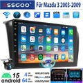 Android 15 4+64G Apple CarPlay Autoradio GPS Navi AI-Chatgpt Für Mazda 3 2003-09