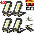 4X COB LED KFZ Arbeitsleuchte Akku Werkstattlampe Handlampe Magnet Taschenlampe