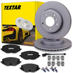 TEXTAR BREMSSCHEIBEN 288mm + BELÄGE VORNE passend für VW GOLF 8 + CADDY 5VA 288x25mm // NUR für PR-Nummer 1ZE