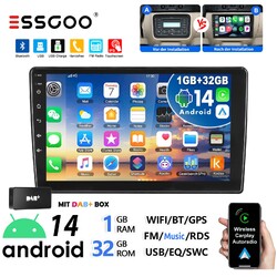 Für Skoda Fabia II 2008-2014 Android14 Autoradio Carplay GPS Navi RDS BT 32G DAB