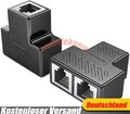 RJ45 Y Netzwerk Lan Verteiler Adapter 1zu2 Splitter Cat6A Ethernet Kabel