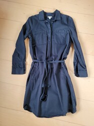 ESPRIT Hemdblusen Kleid Gr. 36 S schwarz mit Bindegürtel