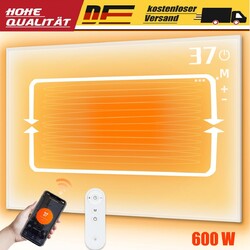 600W Infrarotheizung - mit Thermostat - WiFi APP - Wandheizung, Infrarot Heizung