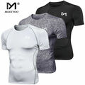 Herren Kurzarm Kompressionsshirt Sportshirt Laufshirt Funktionsshirt T-shirt Gym