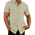 2025 NEU Herren Leinen T-Shirt Kurzarm komfortabel Hemden Freizeit shirt Sommer