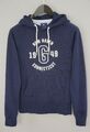 Damen GANT Kapuzenpulli Neu Himmel Connecticut Marineblau Baumwolle XS XMX721