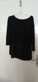 Schwarzer Heine Feinstrickpullover unten gemacht wie eine Bluse, Gr. 46