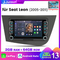 DAB+ 64GB Für Seat LEON 1P1 2005-2011 Android 13 Autoradio Carplay GPS NAVI WIFI