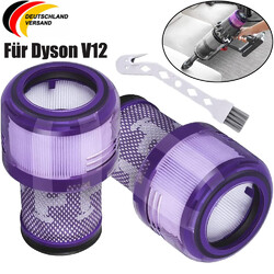 2 stk HEPA Filter für Dyson V12 Detect Slim Absolute Akku-Staubsauger Ersatzteil
