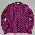 Hübsche Eterna Tunika Bluse Gr.36 Schwarz/Pink langarm Viskose