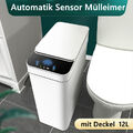 12 Liter Automatik Mülleimer mit Smart Sensor Küche Abfall l Edelstahl Mülleimer