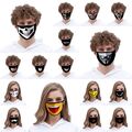Mund-Nasen-Maske Stoffmaske Gesichtsmaske Behelfsmaske Mundbedeckung 2-lagig WOW