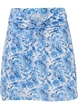 Minirock aus Jersey Gr. 40/42 Azurblau Perlblau Weiß Mini Freizeit-Rock Neu*