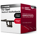Anhängerkupplung abnehmbar + E-Satz 7pol universell für Vectra C Stufenheck 02-