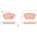 Bremsbelagsatz Scheibenbremse Trw GDB1482 Cotec für Alfa Romeo Citroën Fiat