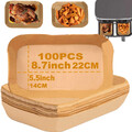 Backpapier Für Heißluftfritteuse, 100 Stück Airfryer Backpapier Für Ninja AF400E