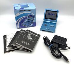 Nintendo Game Boy Advance SP Konsole | AGS-101 Surf Blue Ed. | inkl. Kabel & OVP