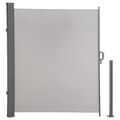 Seitenmarkise 300 x 160 cm Sicht- und Sonnenschutz Seitenrollo UV50+ Grau