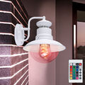 Außenwandlampe Laterne Balkonlampe dimmbar Fernbedienung Terrassenlampe LED RGB