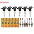6x DELPHI Zündspule +6x NGK Zündkerze passend für Porsche 911 996 3.6 Turbo 4