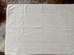 Frottee Frottier Duschvorleger Badvorleger Wc Vorleger Badematte weiß mit Muster