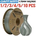 1/2/3/4/5/10KG GIANTARM 3D Drucker PLA Filament Grau 1.75mm 1kg/Rollen Filament