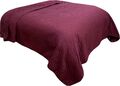 Tagesdecke Bettüberwurf 220x240 cm bordeaux Unifarben Steppdecke Sofaüberwurf