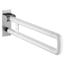 Stützgriff WC Klappgriff Aufstehhilfe Stütz 60 cm weiß Toilettengriff Bis 200Kg