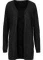 Baumwoll-Strick-Jacke aus Slub Qualität Gr. 36/38 Schwarz Damen Cardigan Neu