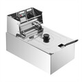 Öl-Friteuse 2500W 6L Edelstahl Fritteuse Profi Küche Kaltzonen Fritteuse Fritöse