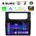 DAB+ 2+64G Android 14 Autoradio Carplay RDS GPS Navi Kam für VW Touran 2011-2014