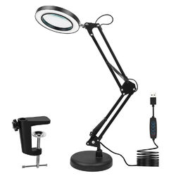 72 LED Lupenleuchte 10 Dioptrien 2-in-1 Arbeitsleuchte Lupenlampe Lupe Kaltlicht
