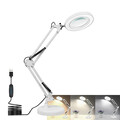 10X Lupenleucht 2-in-1 Lupe Mit Licht und Ständer Dimmbare LED Schreibtischlamp