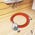Propan-Gasregler Gasdruckminderer mit Gasschlauch 1.5m & Tülle 30mbar